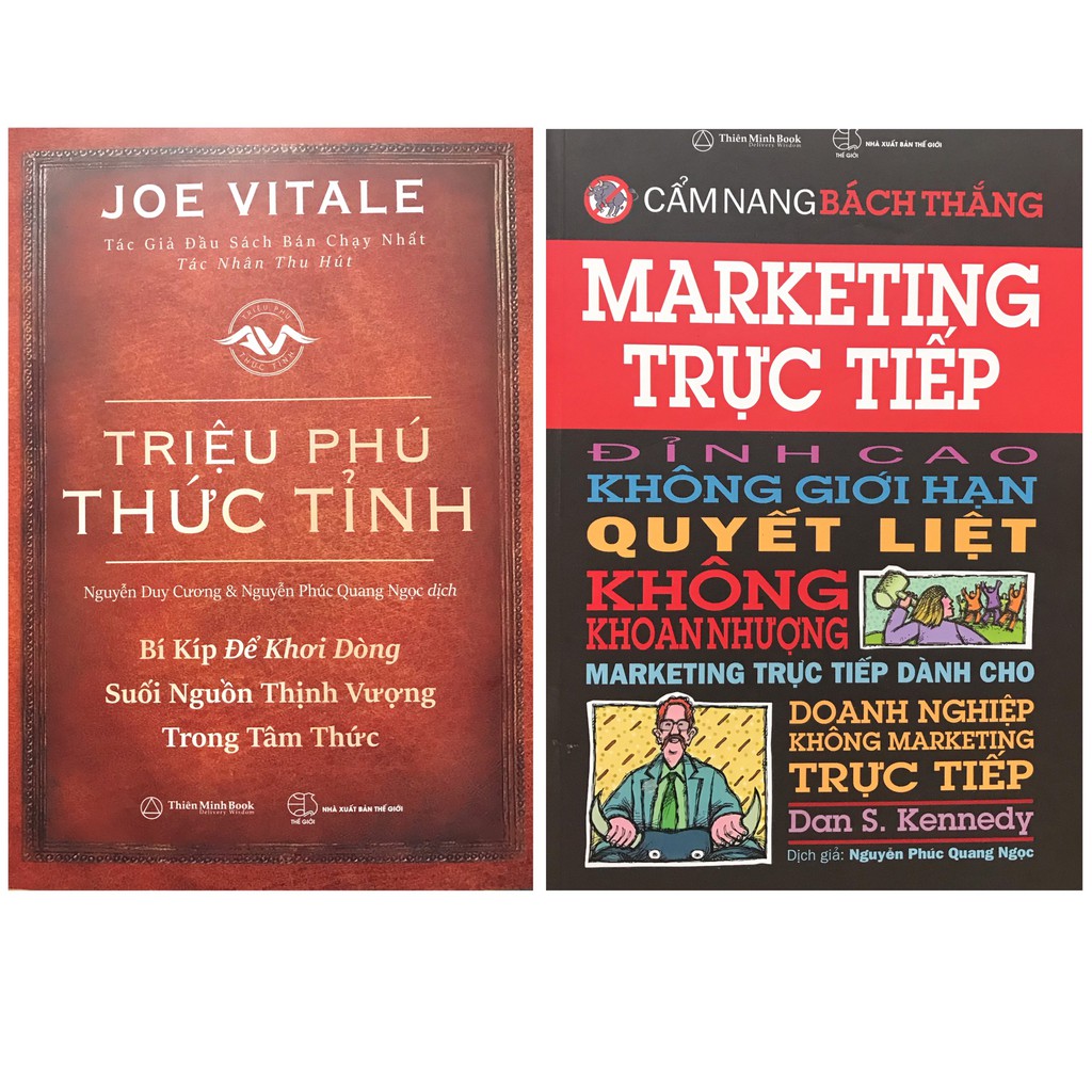 Sách - Combo Triệu phú thức tỉnh + Cẩm nang bách thắng Marketing trực tiếp
