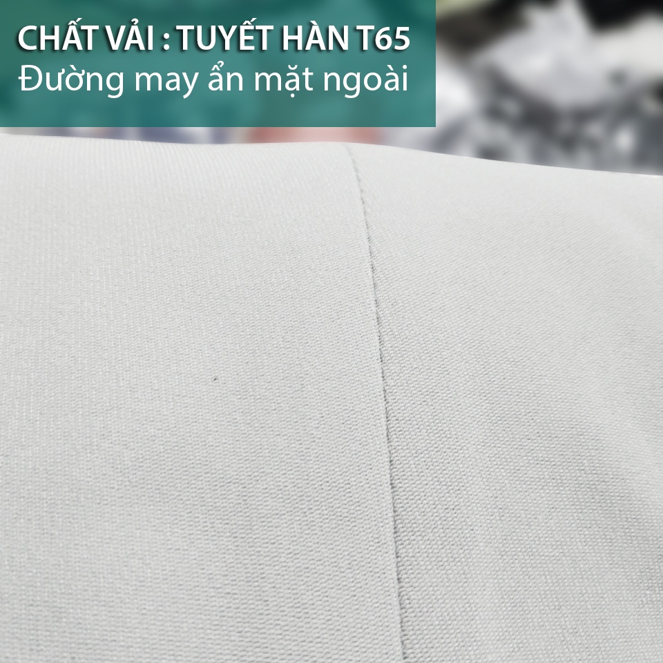Quần âu, quần tây nam Nazingo màu trắng sữa, chất tuyết mưa T65 xốp mịn thoáng khí