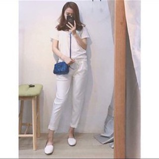 Quần kaki trắng lưng thun
