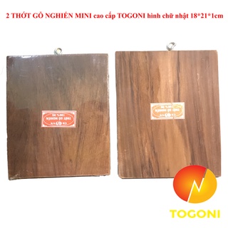 [ TIẾT KIỆM 31k] Combo 2 THỚT GỖ NGHIẾN MINI cao cấp TOGONI hình chữ nhật 18*21*1cm - THỚT THÁI