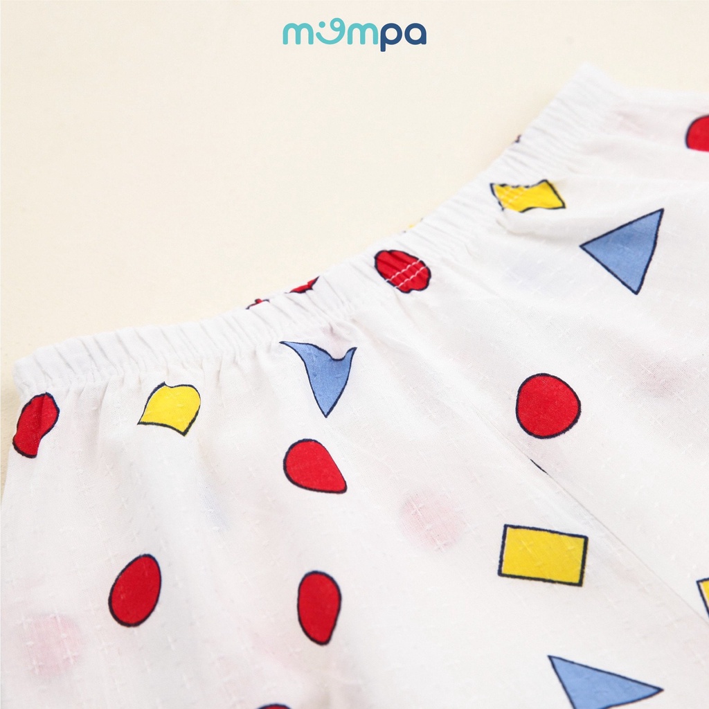 Bộ quần áo 2 dây xòe tầng Cotton Mompa cho bé gái 1 đến 5 tuổi xinh xắn