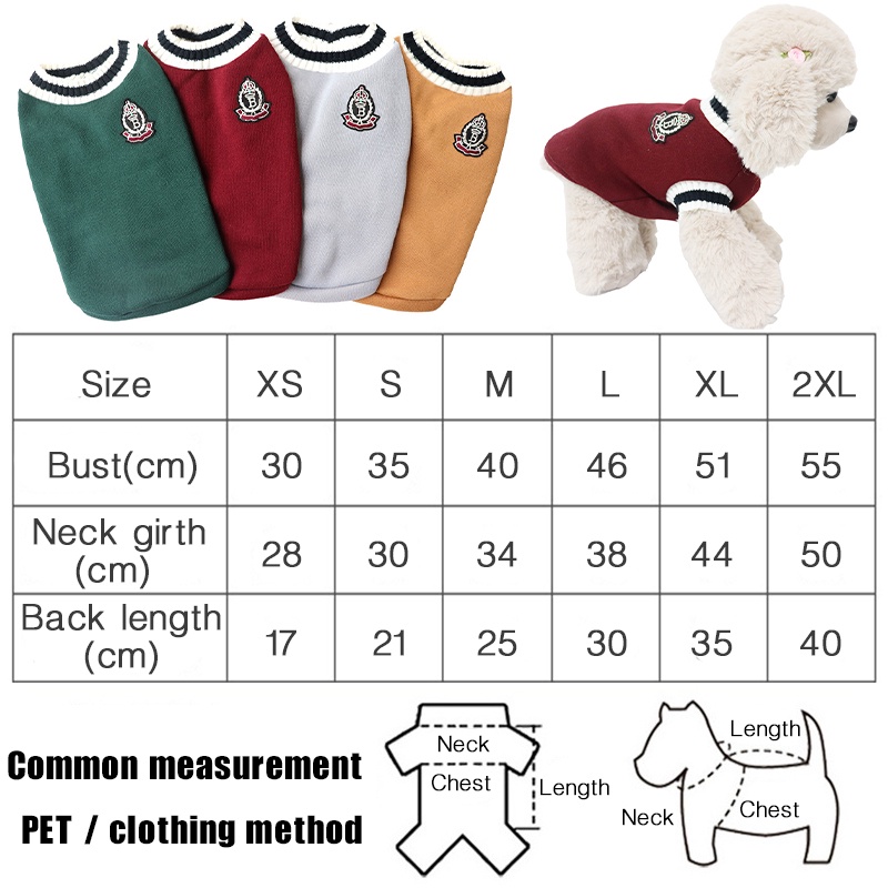 Áo Khoác Sweater Dệt Kim Thời Trang Thu Đông Cho Thú Cưng