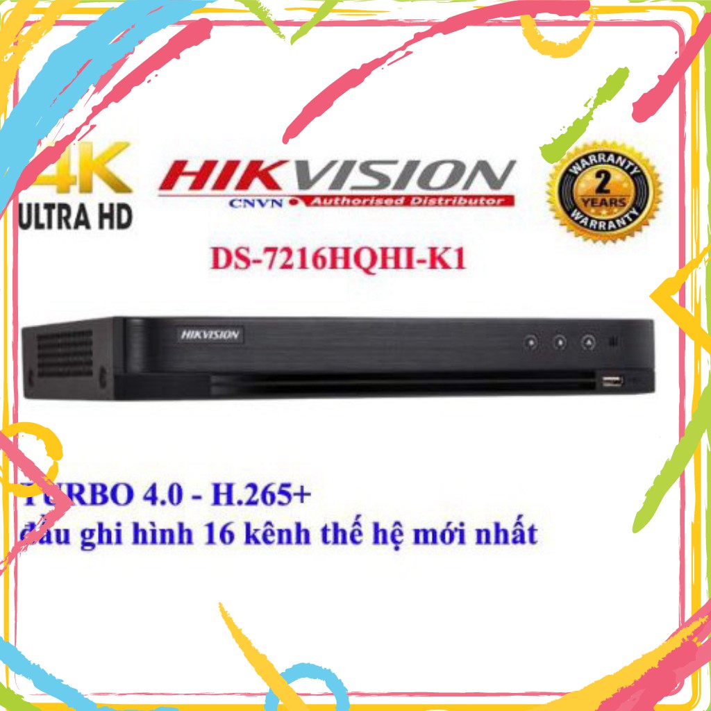 💚 Đầu ghi hình 16 kênh Turbo HD 4.0 Hikvision DS-7216HQHI-K1  - Hàng chính hãng®
