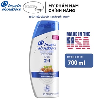 [USA] Dầu gội xả 2in1 Head & Shoulders Mỹ Dry Scalp Care 700ml hạnh nhân sạch gàu