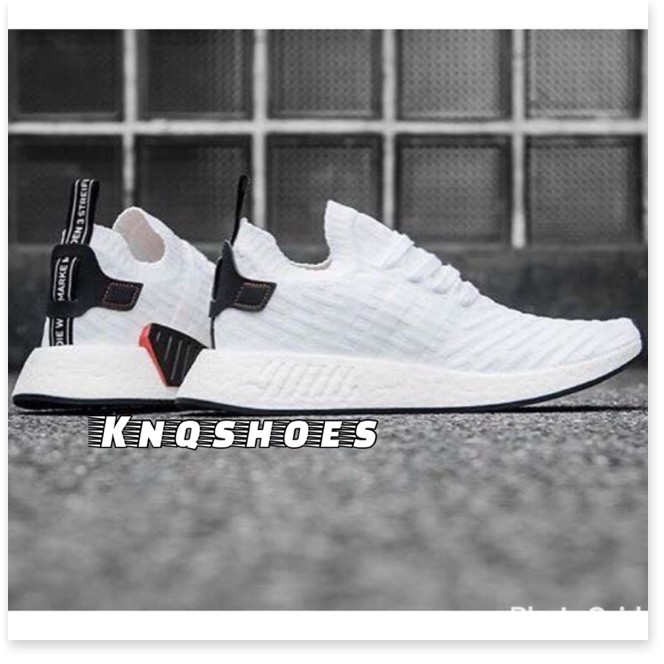 Sắn hàng giá rẻ -  GIẦY THỂ THAO Sneaker NMD R2 WHITE BLACK ^