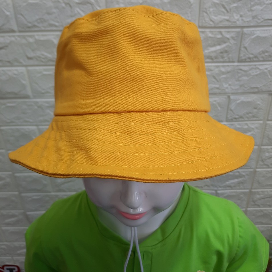 Nón Tai Bèo Trơn Màu Vàng Đồng Phục Trẻ Em Học Sinh Trường Học Du Lịch