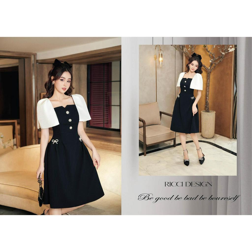 Váy K25 Doria Dress Ricci thiết kế chất liệu vải chéo hàn cao cấp | RICCI OFFICIAL