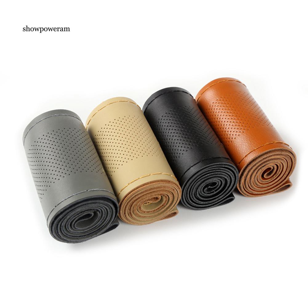 Bọc Vô Lăng Xe Hơi Chất Liệu Da Bò Chống Trượt DIY