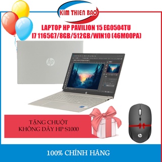 [TẶNG CHUỘT] Máy tính xách tay Laptop HP Pavilion 15 eg0504TU i7 1165G7/8GB/512GB/ Mượt mà (46M00PA) (Chính hãng)