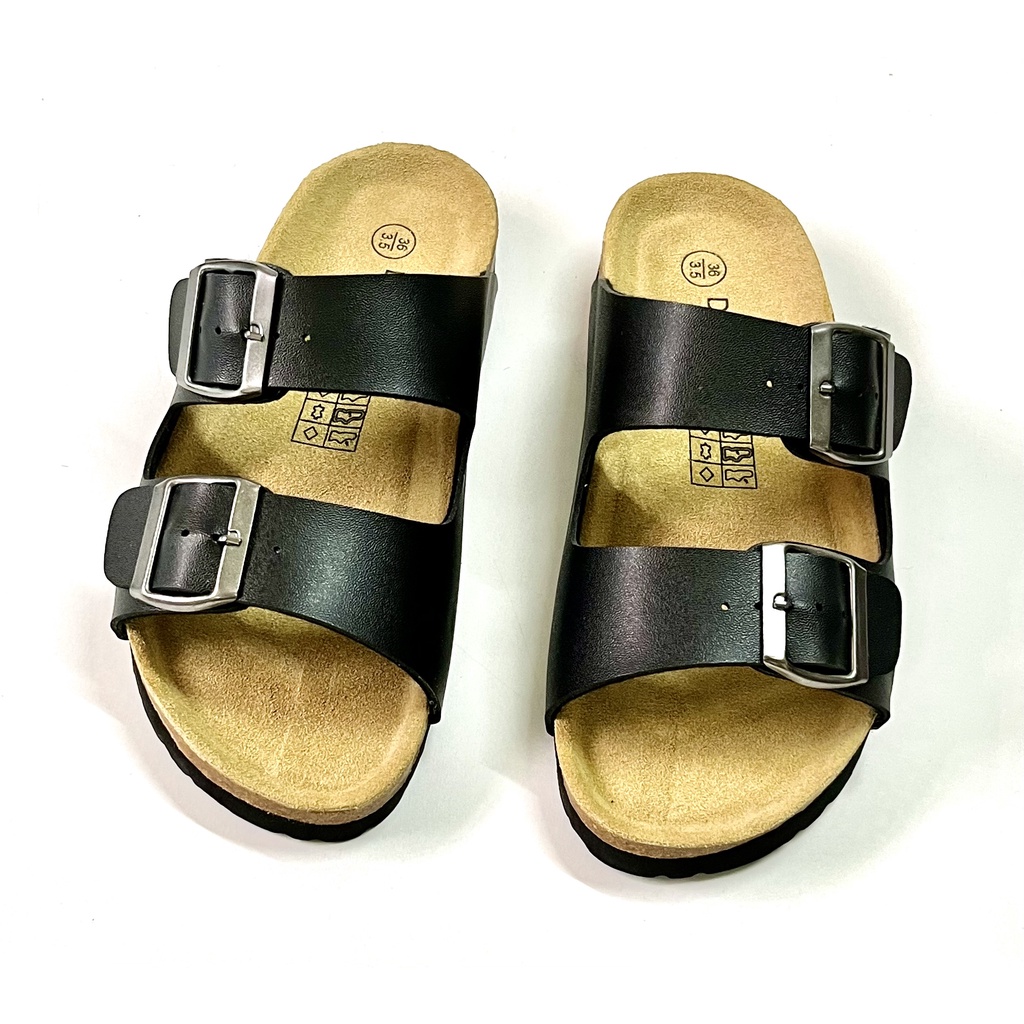 Dép đế trấu Birken nam nữ unisex quai 2 khóa