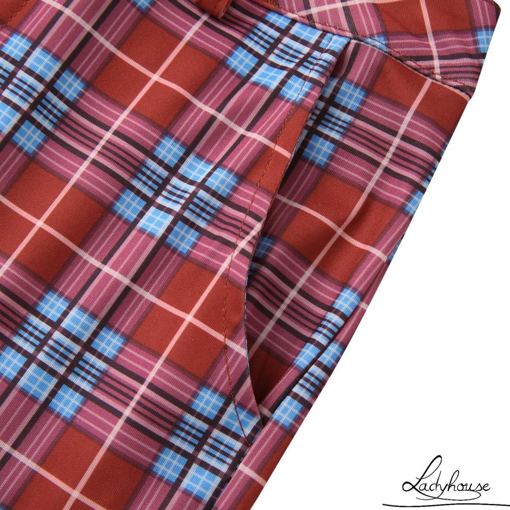 LD-Quần dài midi mỏng họa tiết kẻ sọc đơn giản dễ phối đồ cho nữ