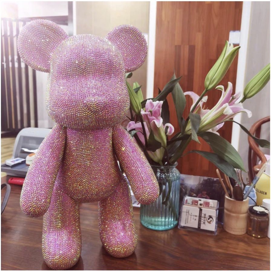 Ưu đãi đặc biệt - size 23cm - Gấu đính đá Bearbrick handmade cao cấp cho mọi lứa tuổi