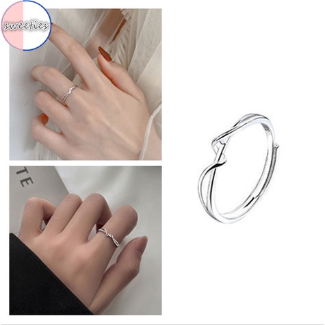Nhẫn đeo ngón tay kiểu dáng hình học đơn giản thời trang cho nữ