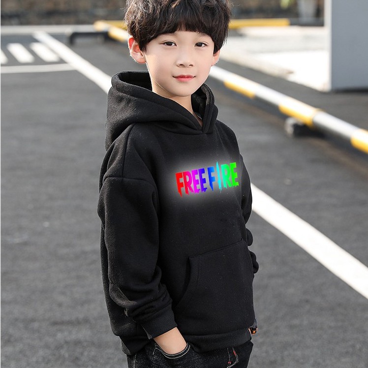 Áo hoodie cho bé / Áo nỉ Free Fire phản quang 7 màu form rộng MinishopVN