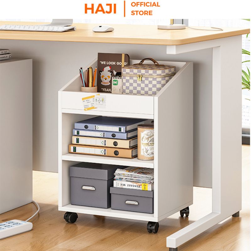 Kệ tài liệu đa tầng HAJI có bánh xe di chuyển lưu trữ vật dụng khoa học A190