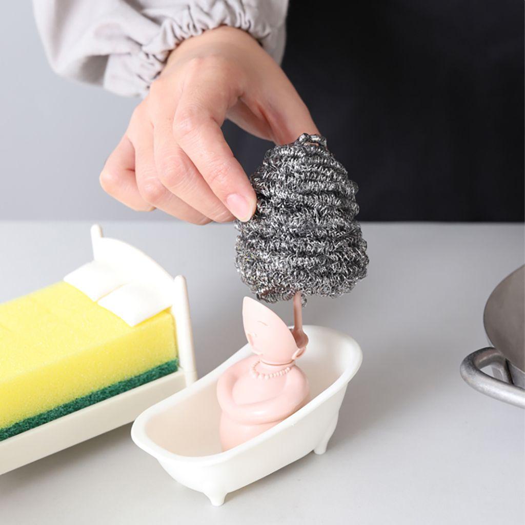 Giá Đỡ Miếng Bọt Biển Rửa Chén Hình Bồn Tắm Sáng Tạo