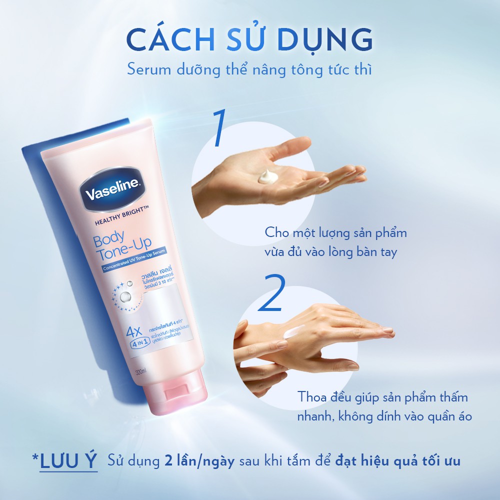 Vaseline Body Tone-Up Serum dưỡng thể nâng tông tức thì 320ML