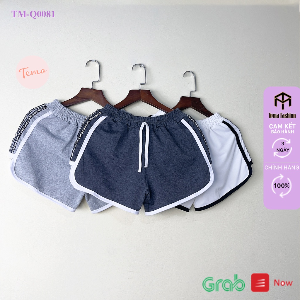 Quần đùi short nữ TEMA cao cấp - quần sooc nữ thể thao chất cotton mặc ở nhà dáng basic viễn chữ năng động | WebRaoVat - webraovat.net.vn