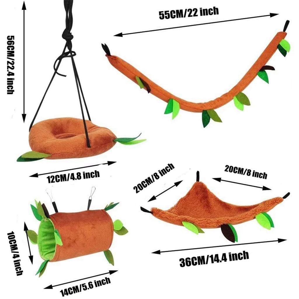 Đồ chơi võng treo/đường hầm/xích đu/dây cáp vui nhộn dành cho chuột Hamster