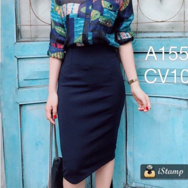 Chân váy bút chì công sở lưng thun xẻ tà sau chất Umi co dãn XẺ TÀ SAU -Hàng nhập khẩu | BigBuy360 - bigbuy360.vn