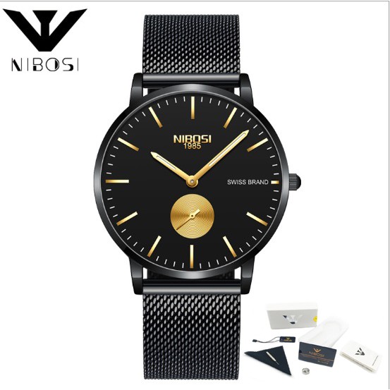 Đồng hồ Nibosi nam dây lưới 2361 fullbox