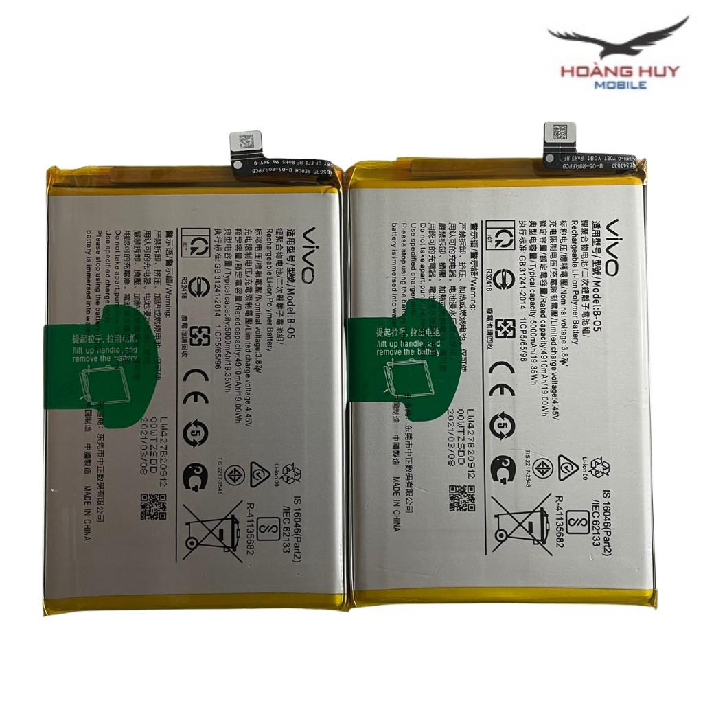 Pin Vivo Y20 / Vivo Y30 B-05 Dung Lượng 5000mAh Hàng Zin Nhập Khẩu Bảo Hành 6 Tháng 1 Đổi 1