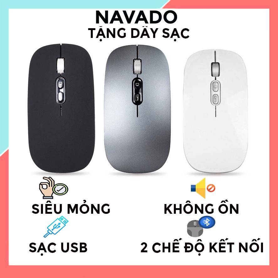 Chuột Không Dây M103 Chuột Bluetooth wireless 2 chức năng tự sạc cho laptop Macbook Ipad, Pin Sạc 1600 Dpi