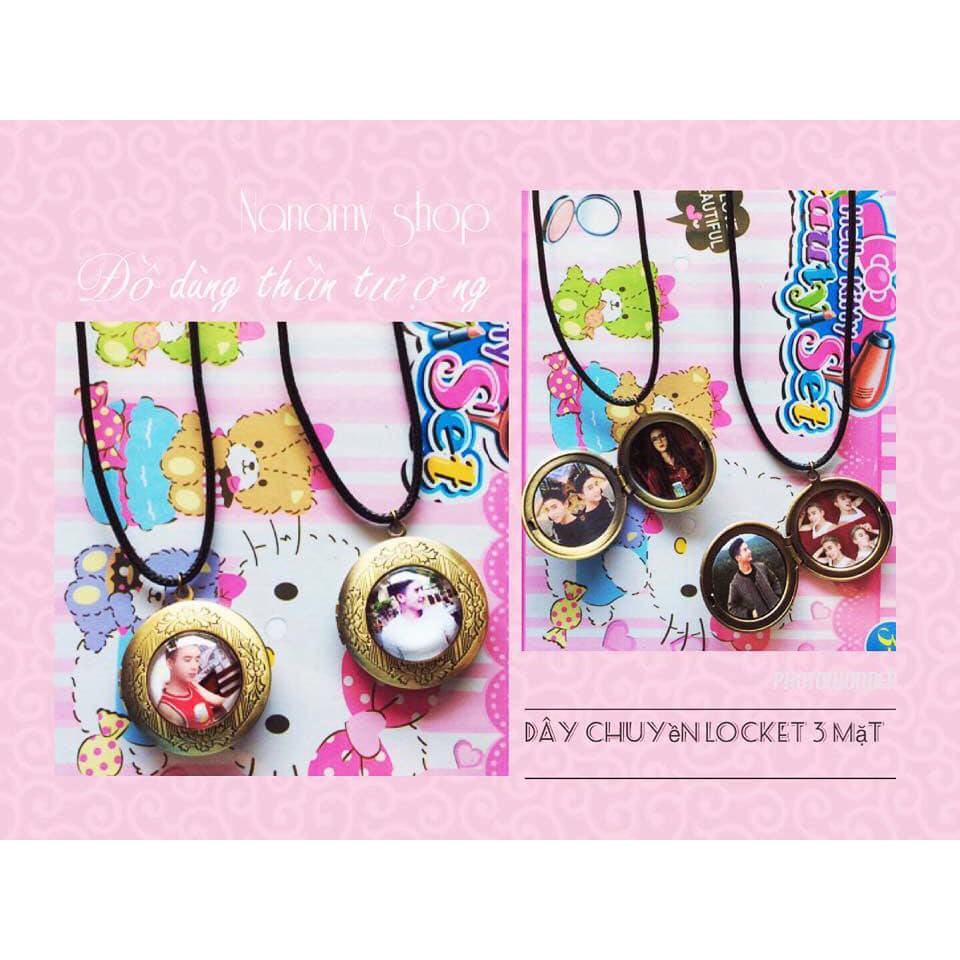 Dây chuyền Locket in theo yêu cầu- in 3 mặt