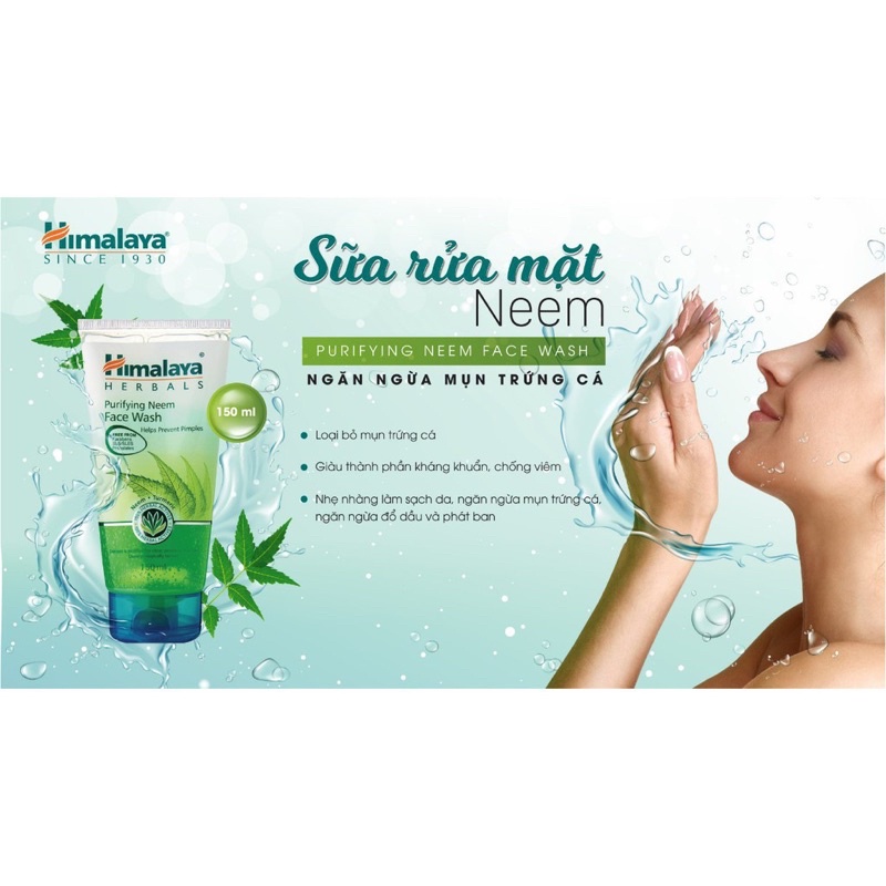 SỮA RỬA MẶT HIMALAYA NGỪA MỤN, GIẢM DẦU THỪA 150ml