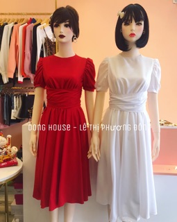 Đầm xoè thắt nơ