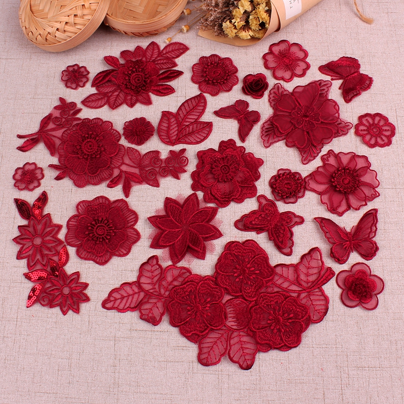 Ren thêu đính kim sa sang trọng dùng trang trí quần áo/ váy cưới