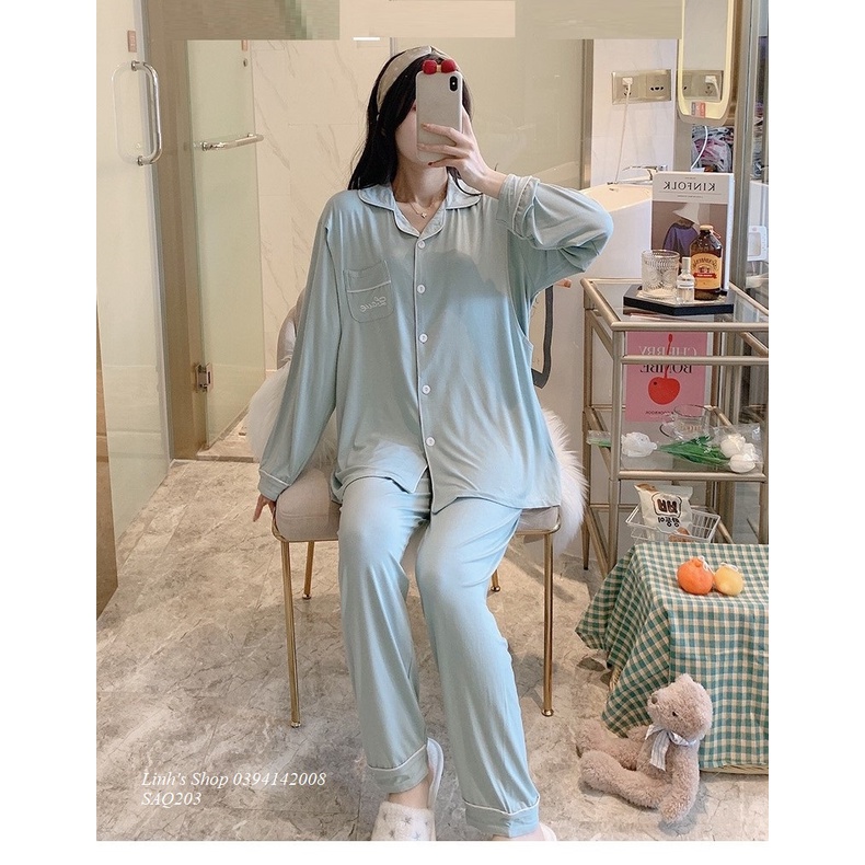 Bộ Bầu Dài Tay Sau Sinh Ở cữ-SAQ203 Chất COTTON Siêu Đẹp MÁT