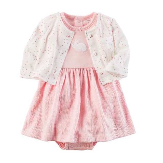 Set váy + áo khoác Caster dư xịn , Size 6M-24m
