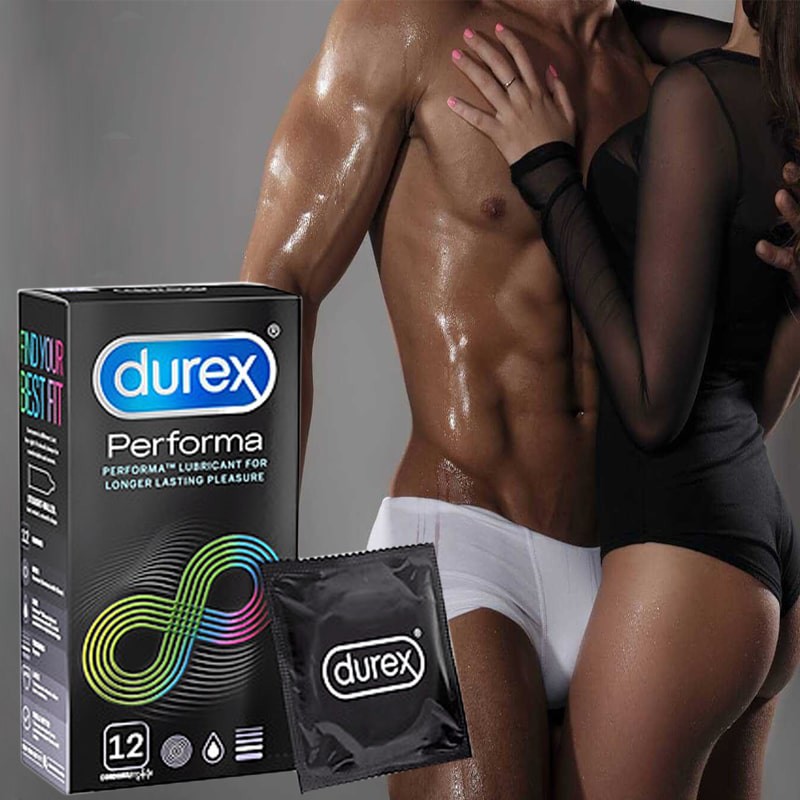 [Bcs KÉO DÀI THỜI GIAN -TĂNG CỰC KHOÁI] Bao Cao Su Durex Performa (Hộp 12 cái)-Làm Chủ Cuộc Yêu-Hàng Chính Hãng-An Toàn