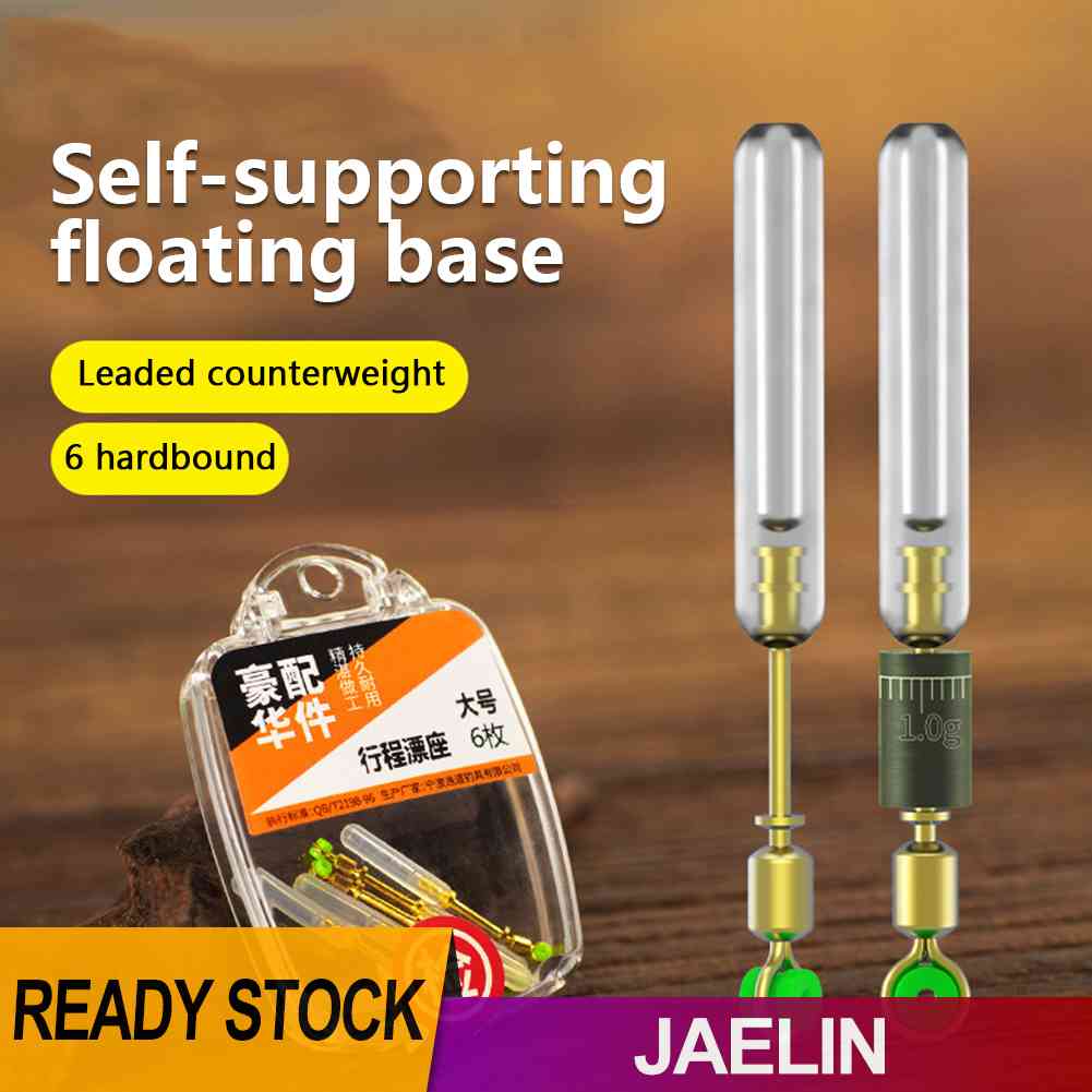 Bộ 6 Phao Nổi Câu Cá Bằng Silicone Đầu Đồng