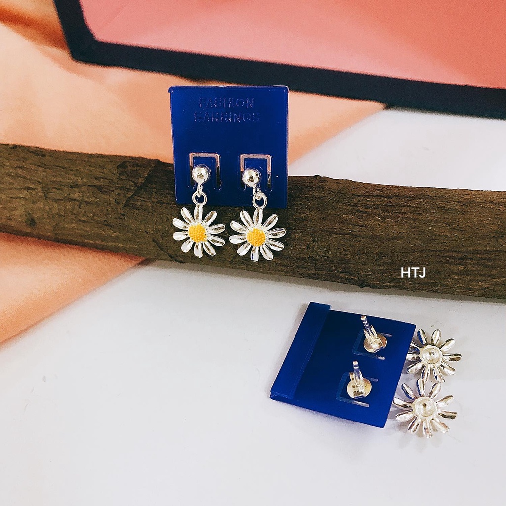 BÔNG TAI HOA CÚC HỌA MI BẠC TA