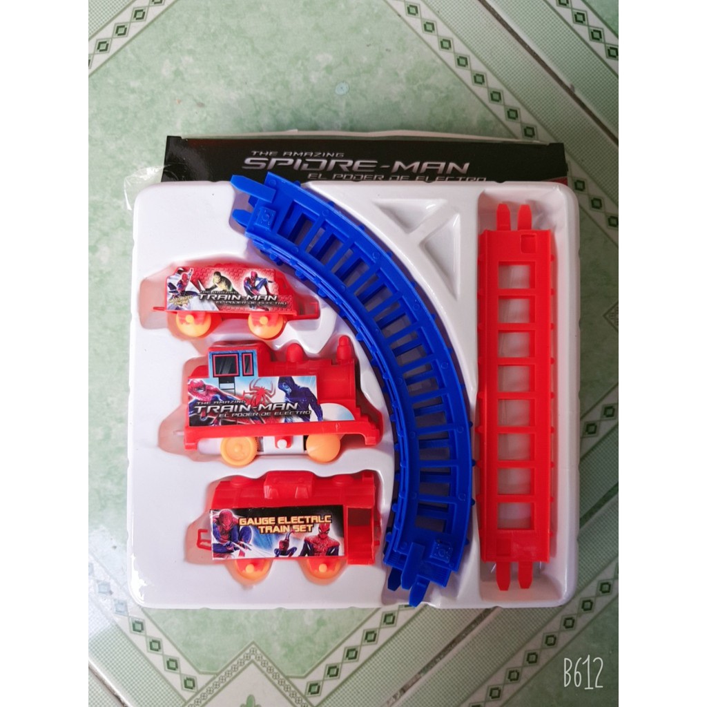 Đồ chơi Đoàn tàu lửa Người nhện Spider man (không kèm pin)