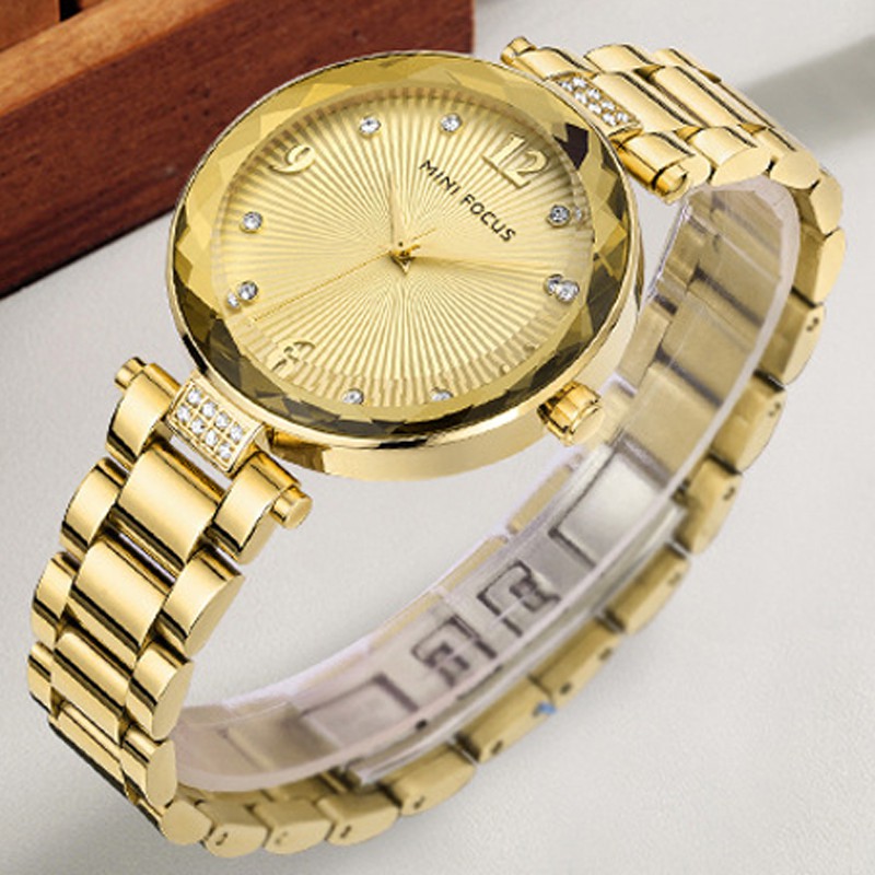 [CHÍNH HÃNG] Đồng hồ nữ MINI FOCUS MF038S mặt vát 3D kim cương dây thép chống rỉ | BigBuy360 - bigbuy360.vn