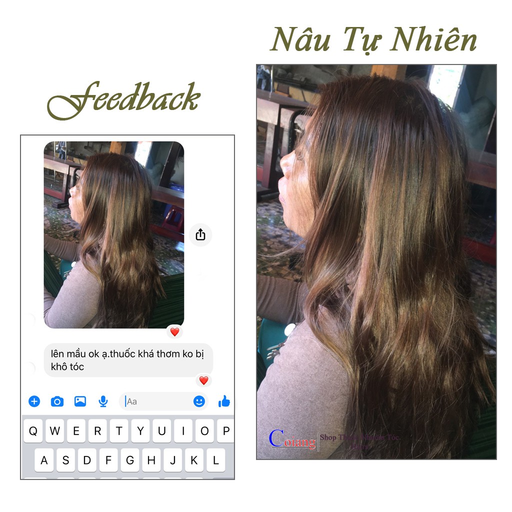 Thuốc nhuộm tóc màu NÂU TỰ NHIÊN không cần thuốc tẩy tóc Chenglovehairs, Chenglovehair