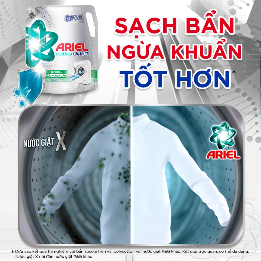 Nước Giặt ARIEL Iron Chuyên Gia Cửa Trước Mới Túi 3.7KG/3.9KG