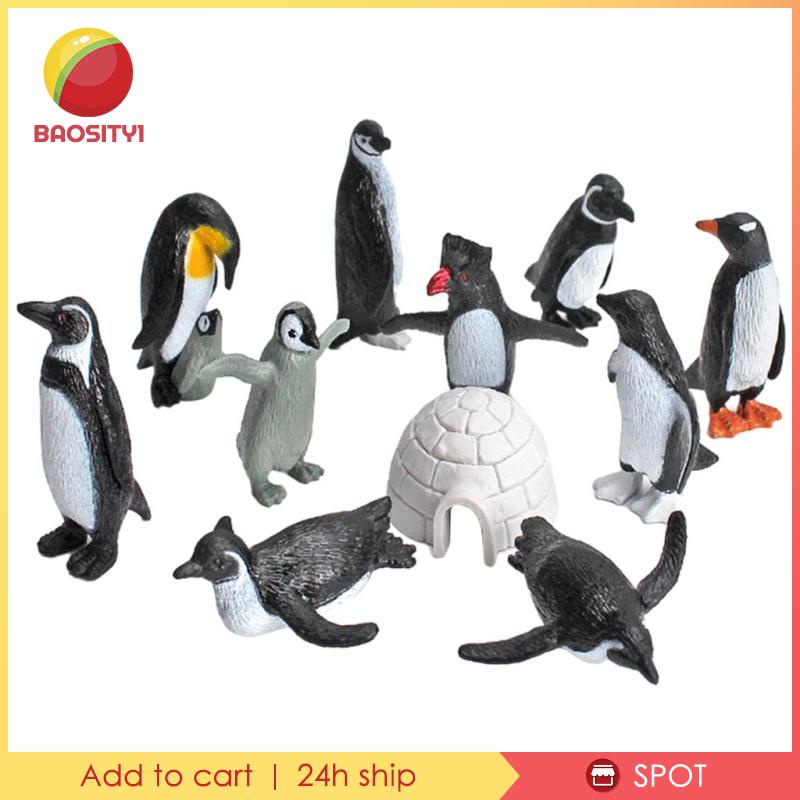 [Baosity1] 11 Con Chim Cánh Cụt Đồ Chơi Bằng Nhựa Cho Bé Từ 3-8 Tuổi