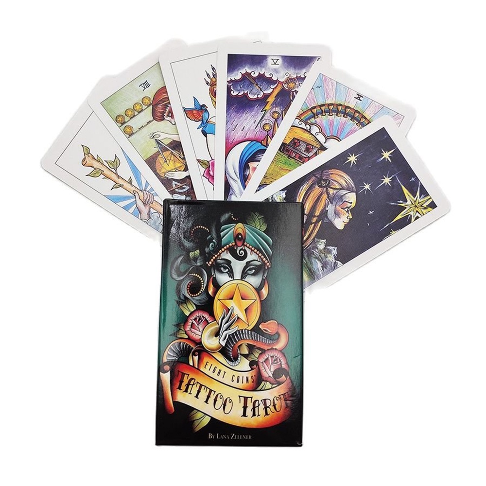 Bài Tarot Eight Coins Tattoo Tarot 82 Lá Bài Tặng Đá Thanh Tẩy C238