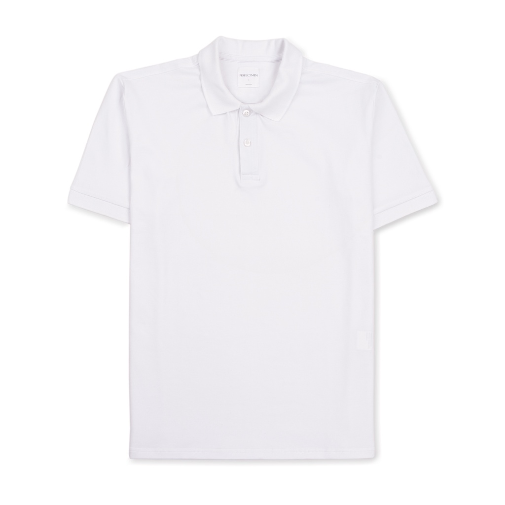Áo Polo nam cao cấp 100% cotton PERFECTMEN vải cá sấu màu trắng co giãn 4 chiều thoáng mát xuất xịn sang trọng | BigBuy360 - bigbuy360.vn