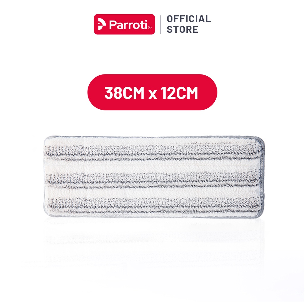 Miếng lau nhà, bông lau microfiber cao cấp 38 x 12cm (2 tấm) - Parroti PAD-PX01