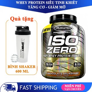 Sữa tăng cơ ISO ZERO 100% của Muscle Tech hỗ trợ tăng cơ giảm cân đốt mỡ hương socola 60 lần dùng – Nhập chính hãng