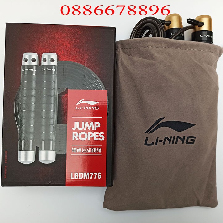 Dây nhảy chuyên nghiệp Lining LBDM776-1. Được các vận động viên chuyên nghiệp lựa chọn trong rèn thể lực, giảm cân...