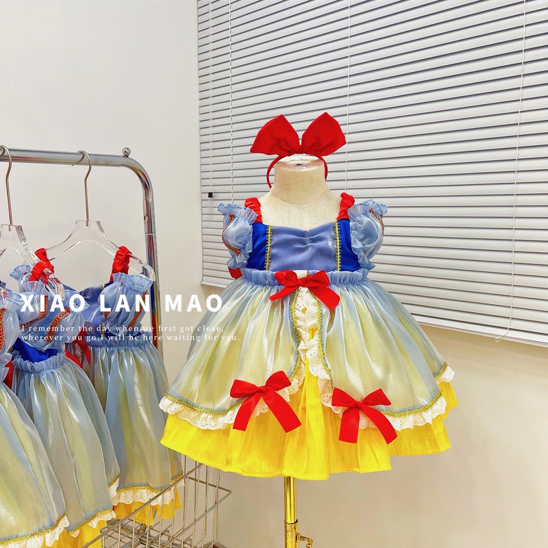 Đầm Công Chúa Bạch Tuyết Phong Cách Lolita Hàn Quốc Thời Trang Mùa Hè 2022 Mới Cho Bé Gái CUM2