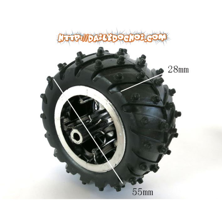 BX12 bánh xe cao su hơi kích cỡ 3 * 55mm