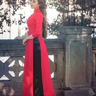 Áo dài may sẵn kèm quần