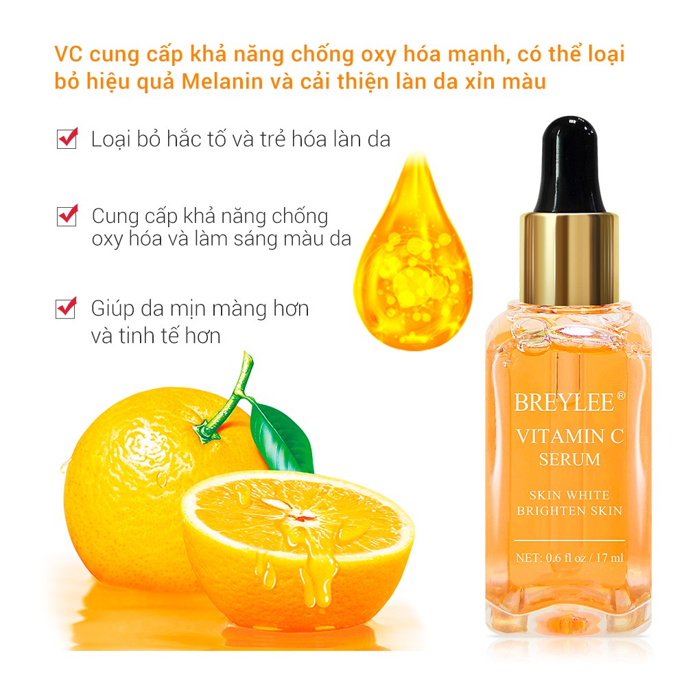  Serum BREYLEE Chứa Vitamin C Hỗ Trợ Dưỡng Trắng Làn Da Hiệu Quả Cao 17ml | BigBuy360 - bigbuy360.vn